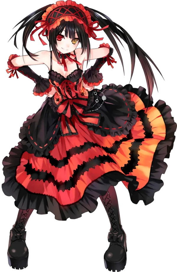 Kurumi Tokisaki Anime Girl PNG Transparent Background