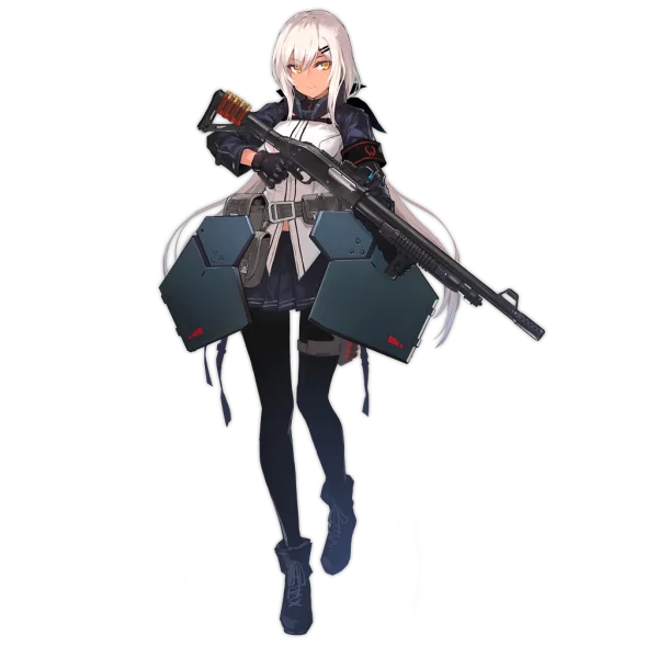 Anime Girl Character with Shotgun PNG
