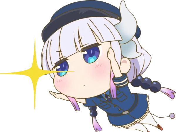 Cute Anime Kanna Sparkle Transparent PNG