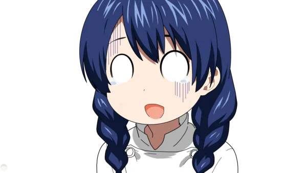 Chibi Anime Girl Shocked Face PNG Transparent Background