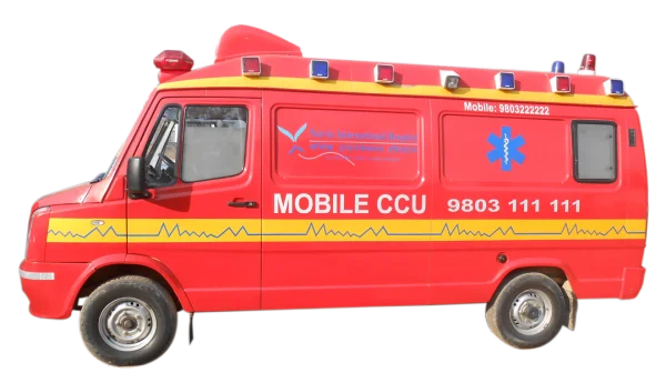 Red Ambulance Mobile CCU PNG Transparent Background