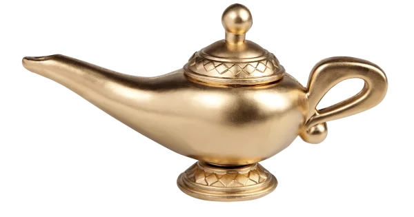 Golden Genie Lamp PNG Transparent Background