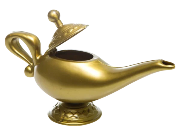 Golden Genie Lamp PNG Transparent Background