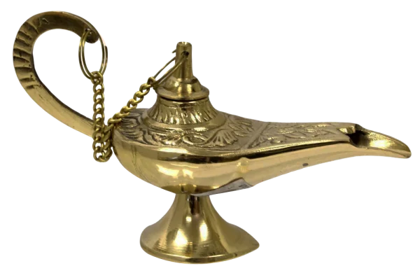 Golden Genie Lamp PNG Transparent Background