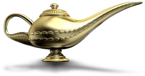 Golden Genie Lamp PNG Transparent Background