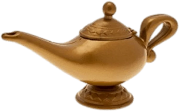 Golden Genie Lamp PNG Transparent Background