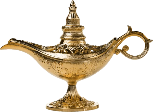 Golden Genie Lamp PNG Transparent Background