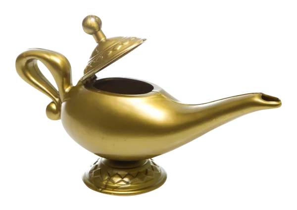 Golden Genie Lamp PNG Transparent Background