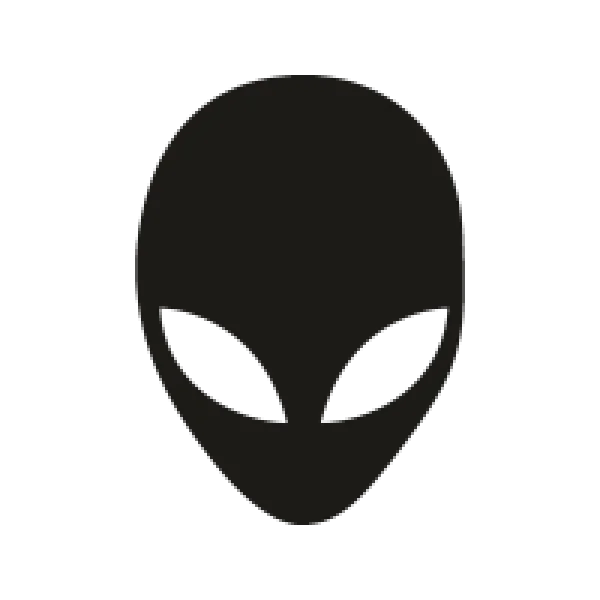 Alien Head Silhouette PNG Transparent