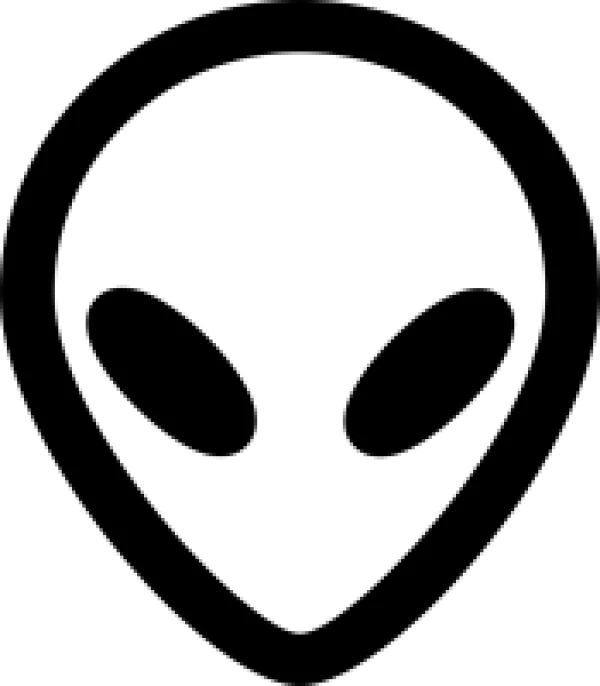 Alien Head Outline PNG Transparent