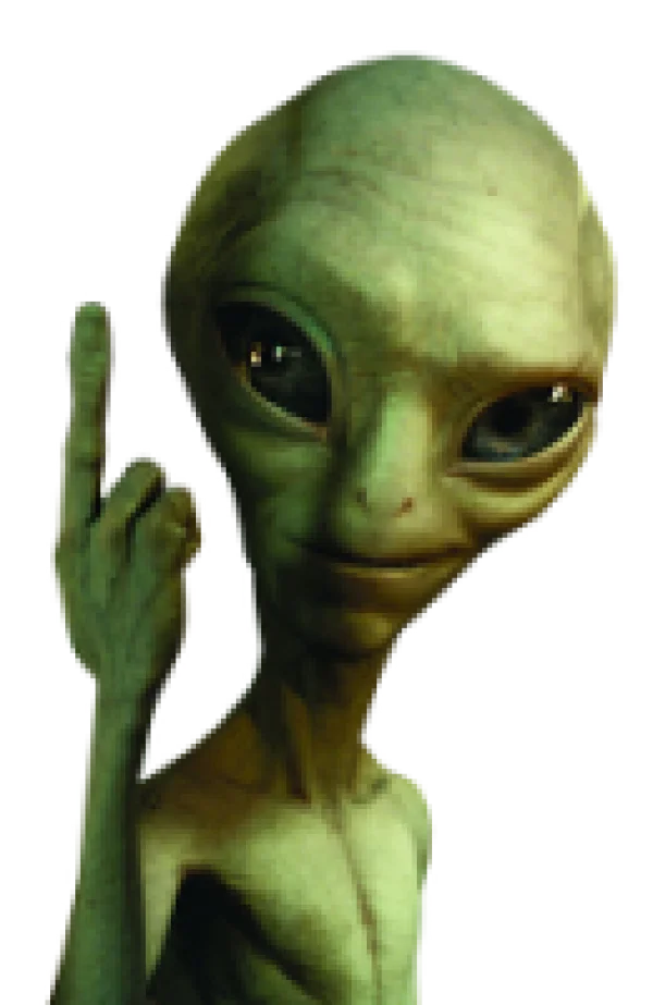 Alien Middle Finger Gesture PNG Transparent