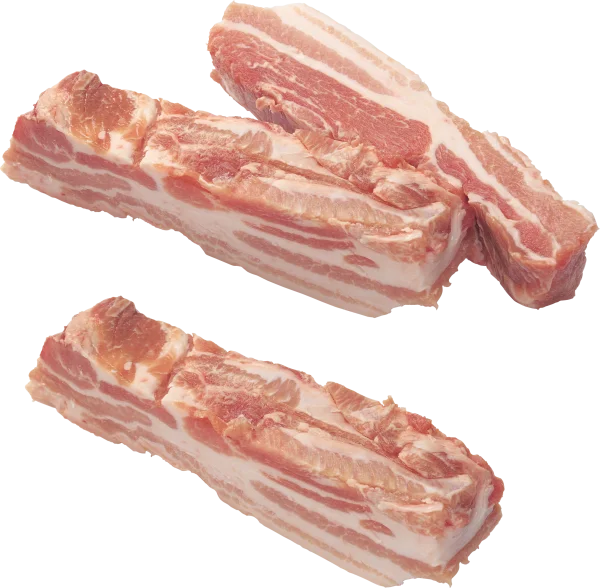 Raw Pork Belly Slices PNG Transparent Background