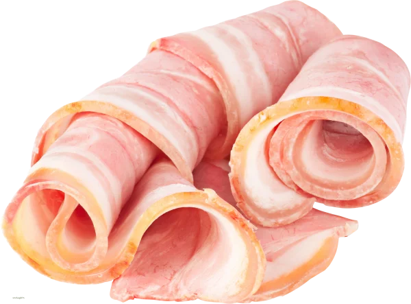 Rolled Bacon Slices PNG Transparent Background
