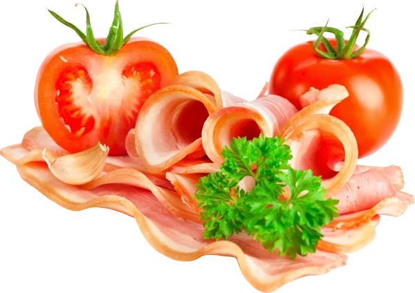 Bacon, Tomatoes, Garlic, and Parsley PNG