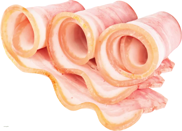Rolled Bacon Slices PNG Transparent Background