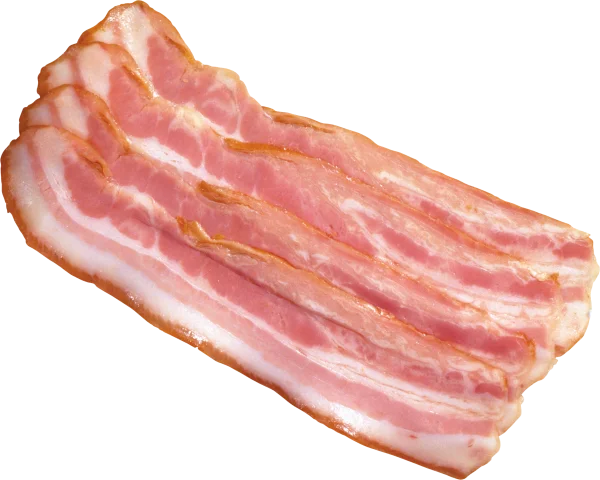 Raw Bacon Slices PNG Transparent Background