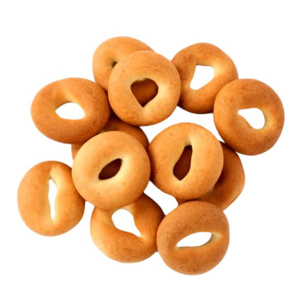 Small Golden Bagel Crisps PNG Transparent Background