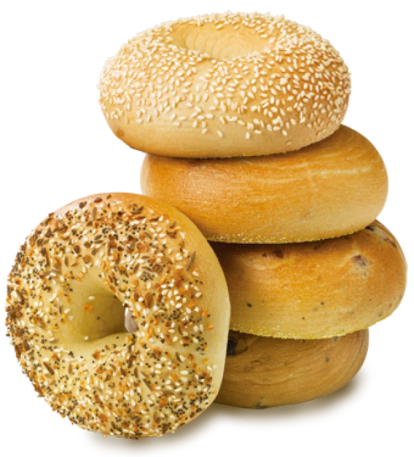 Stack of Assorted Bagels PNG Transparent Background