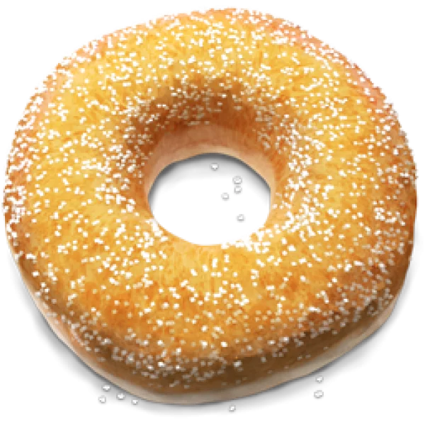 Powdered Sugar Donut PNG Transparent Background