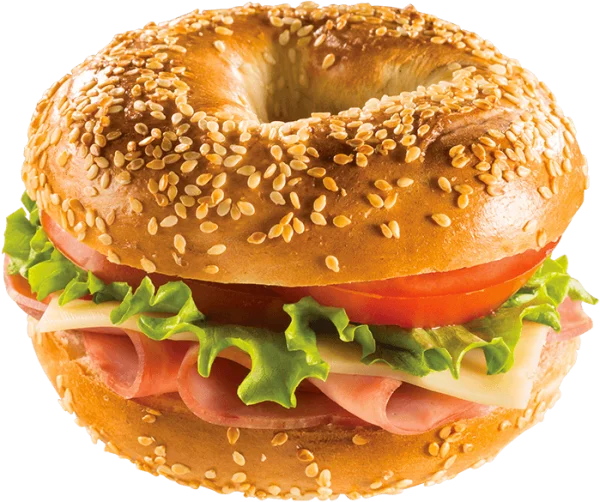 Sesame Bagel Sandwich PNG Transparent Background