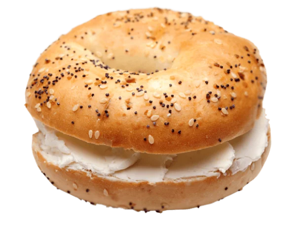 Bagel with Cream Cheese PNG Transparent Background