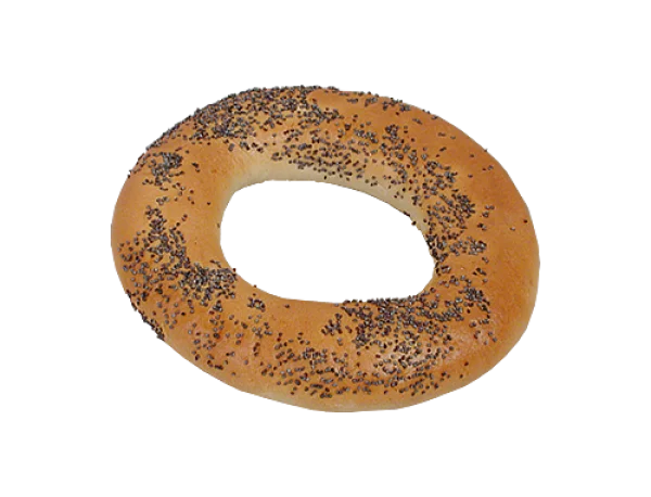 Golden Brown Poppy Seed Bagel PNG