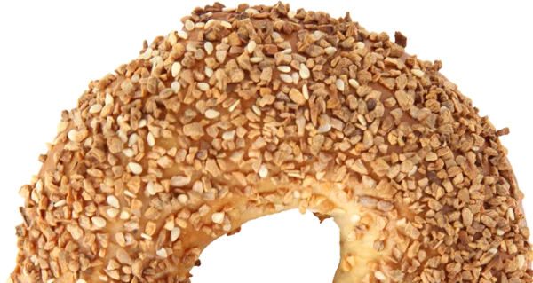 Nut and Sesame Crusted Bagel PNG Transparent Background