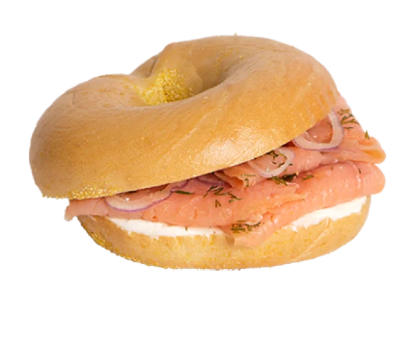 Bagel with Smoked Salmon and Cream Cheese PNG