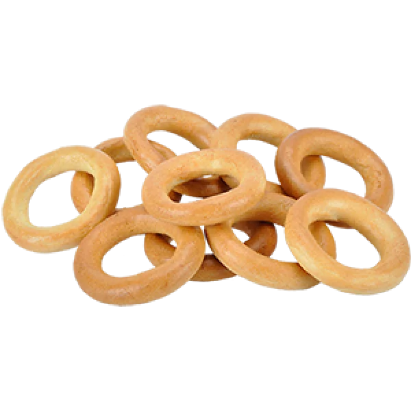 Pile of Baked Ring Snacks PNG Transparent Background