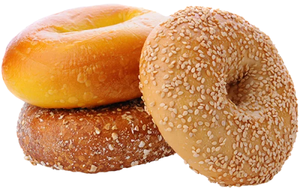 Assorted Fresh Bagels PNG Transparent Background