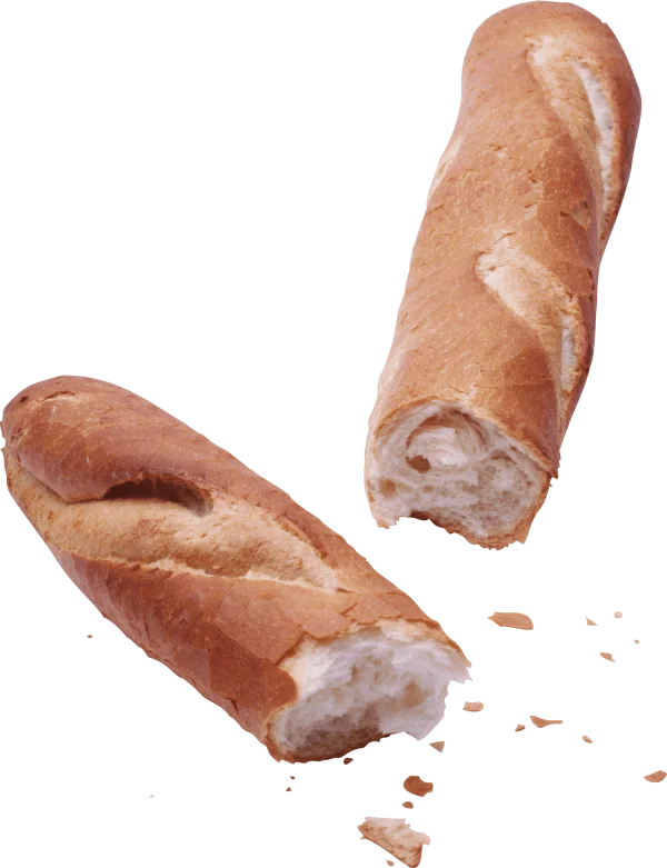 Broken Baguette PNG Transparent Background
