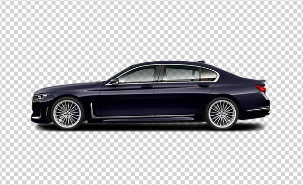 Dark Blue Luxury Sedan PNG Transparent Background