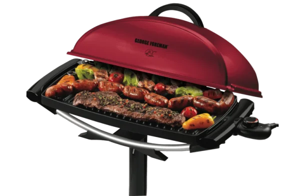 George Foreman Electric Grill with BBQ Food PNG