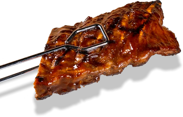 BBQ Ribs with Tongs PNG Transparent Background