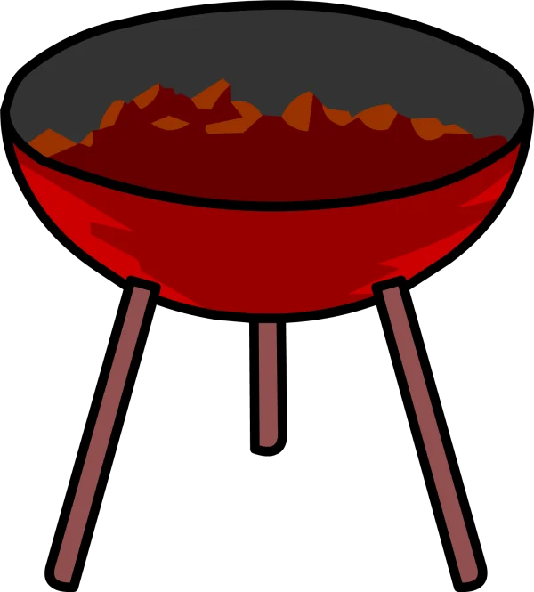 Red Charcoal Grill PNG Transparent Background