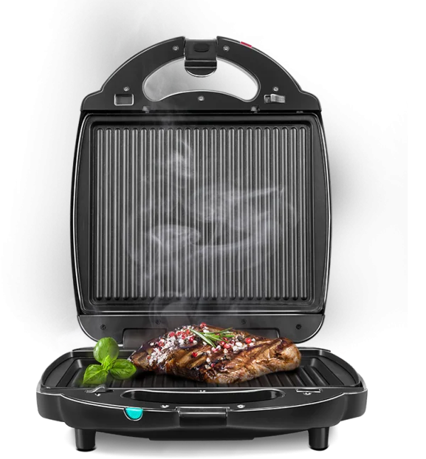 Electric Grill with Steak PNG Transparent Background