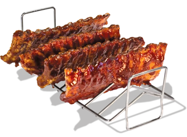 BBQ Ribs on Rack Transparent Background
