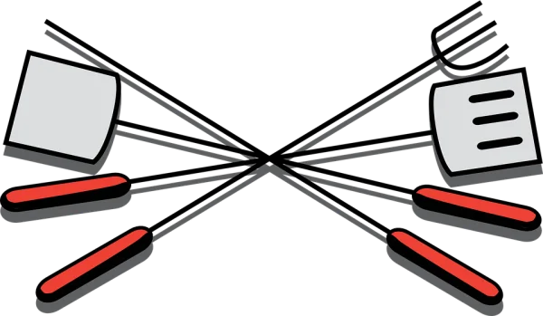 Crossed Barbecue Tools PNG Transparent Background