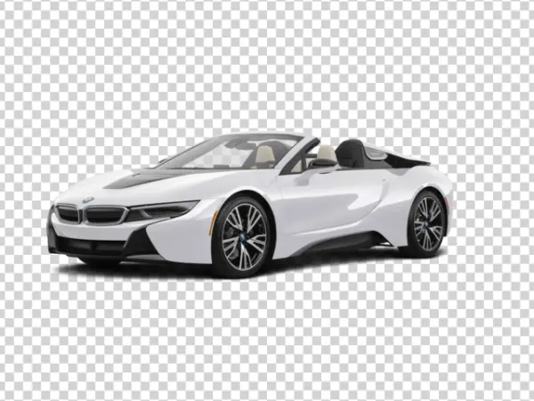 White BMW i8 Roadster PNG Transparent Background