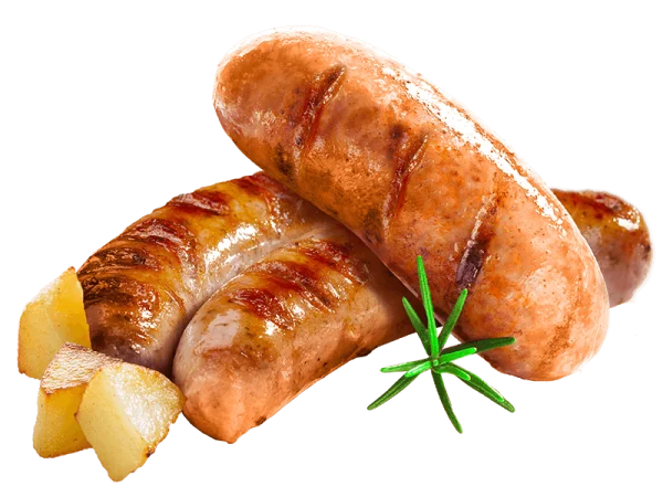 Grilled Sausages with Potatoes and Rosemary PNG Transparent