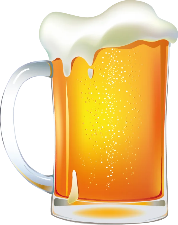 Beer Mug with Foam PNG Transparent Background