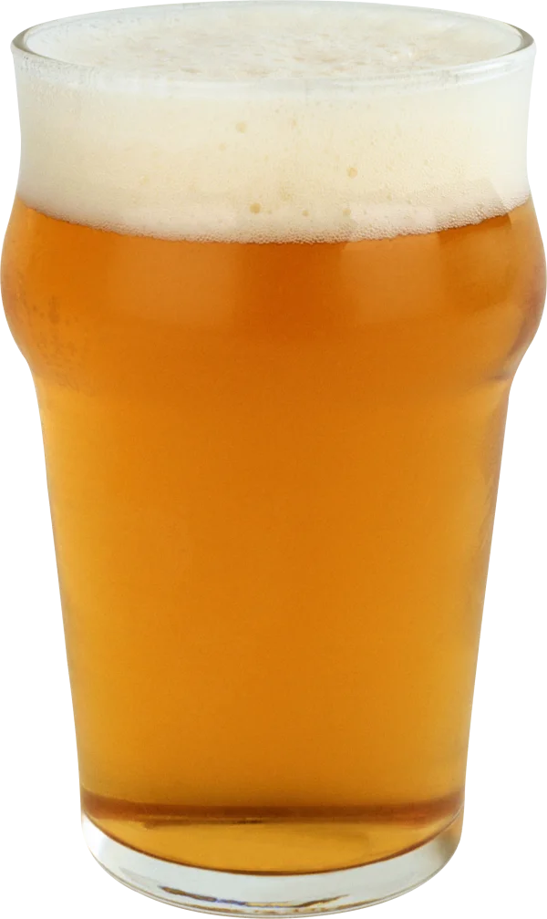 Glass of Beer with Foam PNG Transparent Background