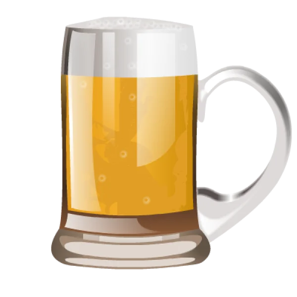 Beer Mug with Foam PNG Transparent Background