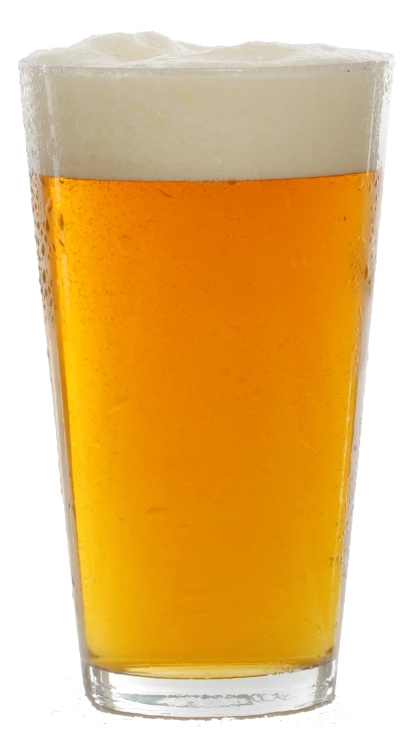 Glass of Beer with Foam PNG Transparent Background