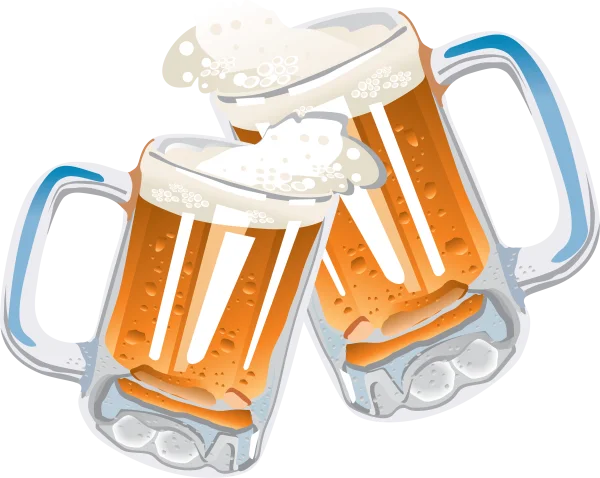 Clinking Beer Mugs Transparent PNG