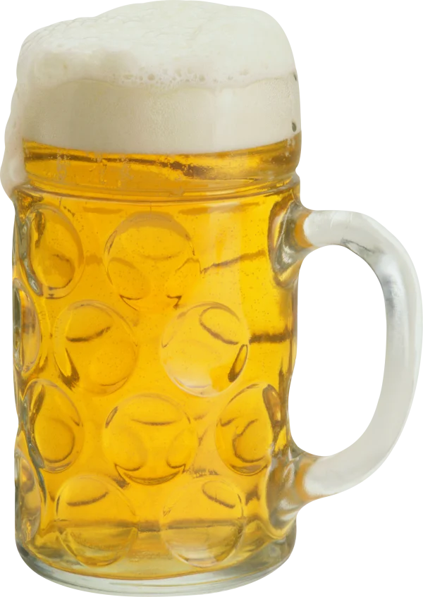 Classic Beer Mug with Foam PNG Transparent Background