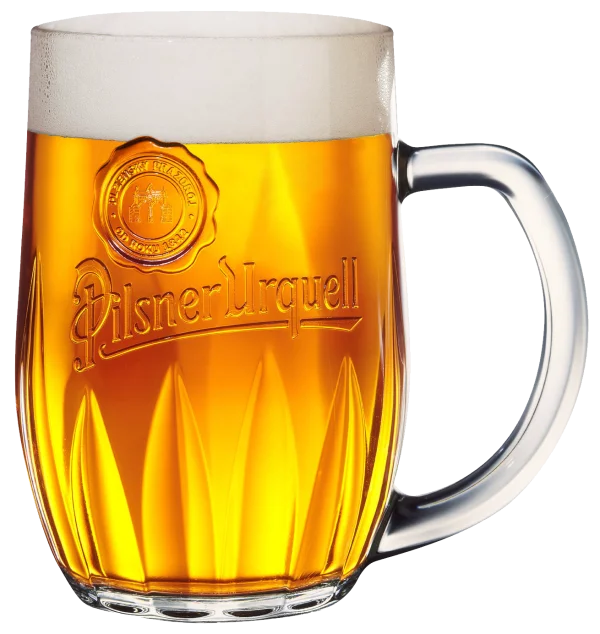 Pilsner Urquell Beer Mug PNG Transparent Background