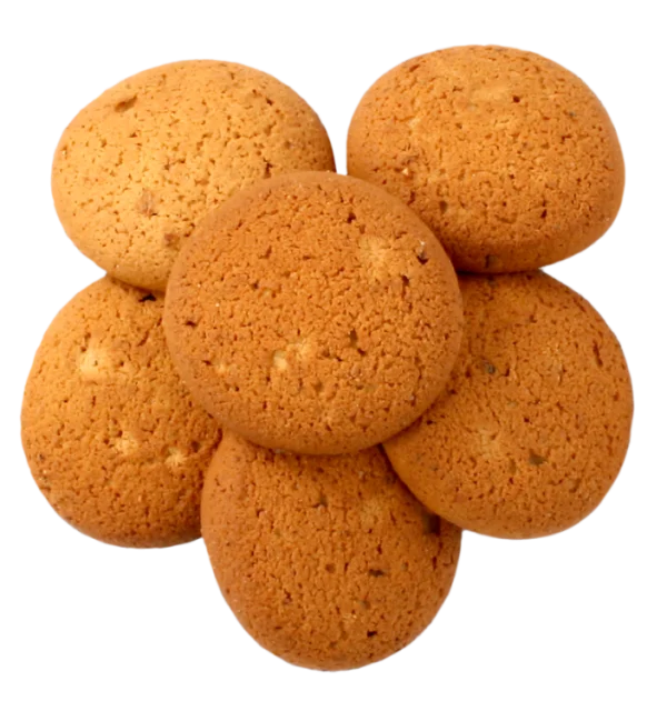 Stack of Round Golden Cookies PNG Transparent Background