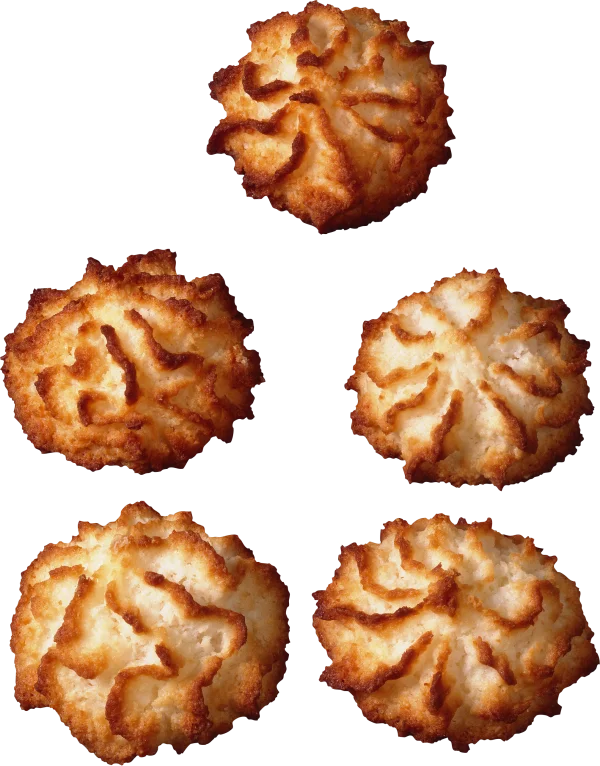 Coconut Macaroon Cookies PNG Transparent Background