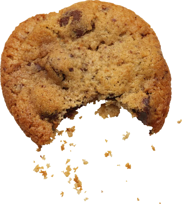 Bitten Chocolate Chip Cookie PNG Transparent Background